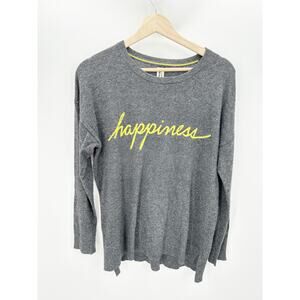 Ellen Degeneres Womens Gray Happiness Cashmere Lambswool Sweater Size M Casual